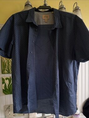 Joseph Abboud Navy Short-Sleeve Button-Down Shirt